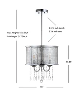 Jonathan Y Avah 13" Adjustable Led Drop Pendant