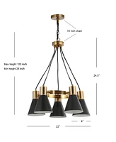 Jonathan Y Markle 22" 5-Light Led Pendant