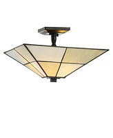 Jonathan Y Juliana 15.7" Tiffany-Style Led Semi-Flush Mount