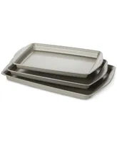 Rachael Ray Nonstick Bakeware 3-Pc. Cookie Pan Set, Silver