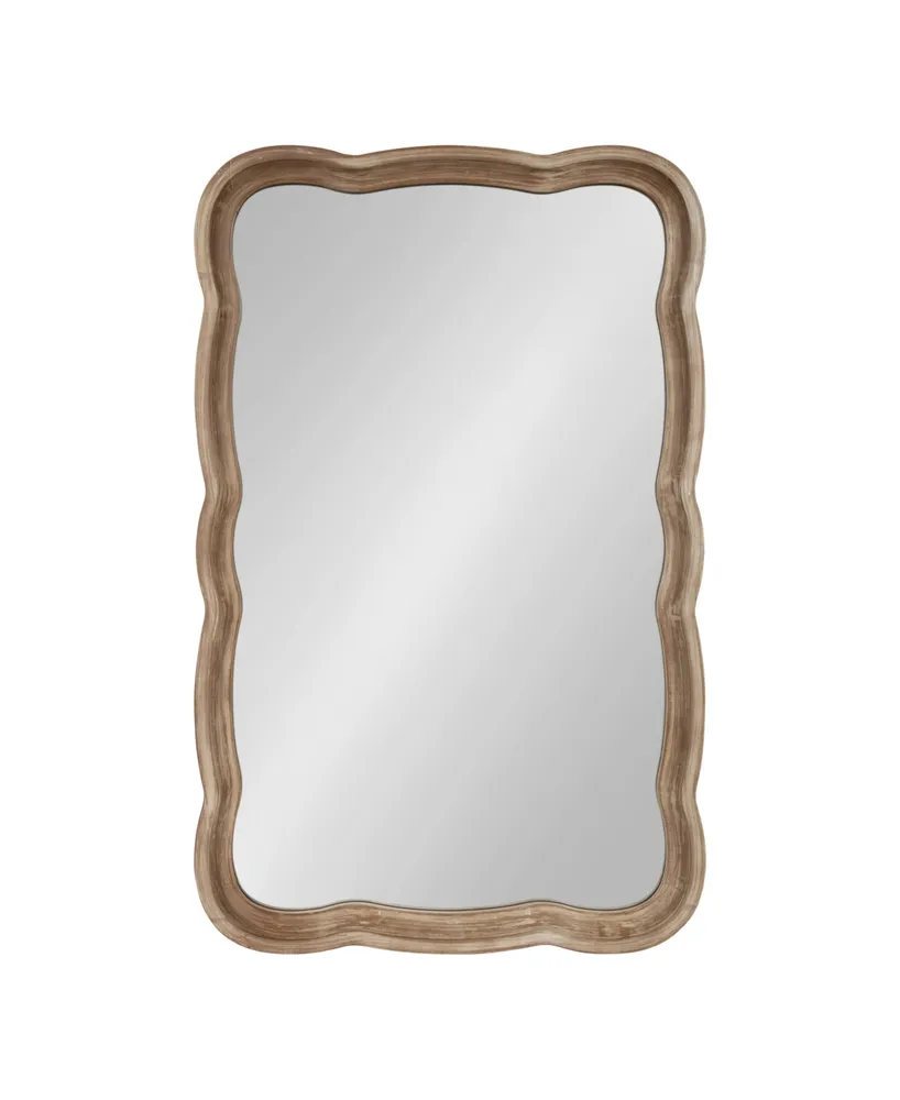 Kate and Laurel Hatherleigh Scallop Wood Wall Mirror