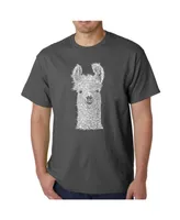 La Pop Art Mens Word T-Shirt - Llama