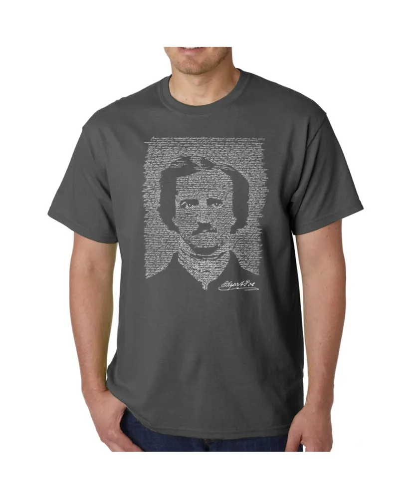 La Pop Art Mens Word T-Shirt - Edgar Allen Poe The Raven