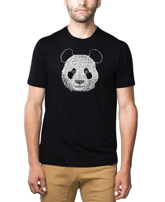 La Pop Art Mens Premium Blend Word T-Shirt - Panda Head