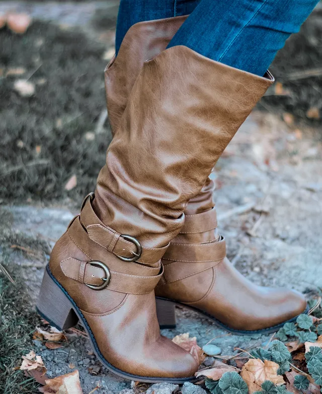 Late Wide Calf Boot, Women's Slouchy Boots