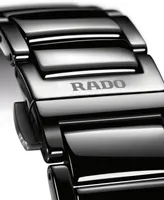 Rado Unisex Swiss Automatic True Diamond (1/8 ct. t.w.) Black Ceramic Bracelet Watch 40mm