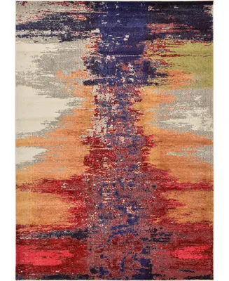 Closeout! Bayshore Home Newwolf New2 Pink 7' x 10' Area Rug