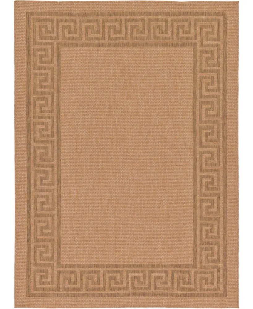 Bayshore Home Outdoor Pashio Pas6 Light Brown 7' x 9' 7" Area Rug