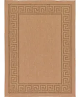 Bayshore Home Outdoor Pashio Pas6 Light Brown 7' x 9' 7" Area Rug