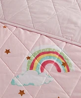 Closeout! Mi Zone Kids Alicia Rainbow Metallic Stars 4-Pc. Quilt Set, Full/Queen