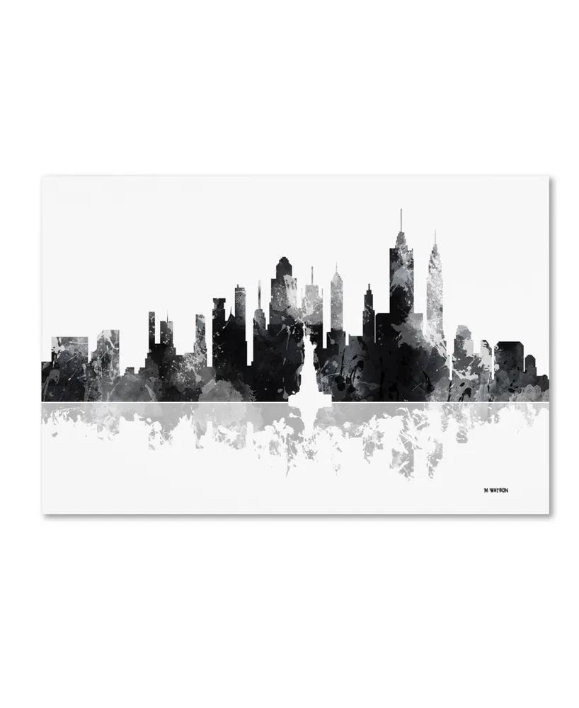 Marlene Watson 'New York New York Skyline Bg-1' Canvas Art - 16" x 24"