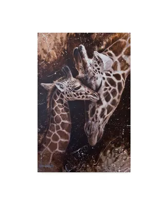 Michael Jackson 'Baby Giraffes' Canvas Art - 12" x 19"