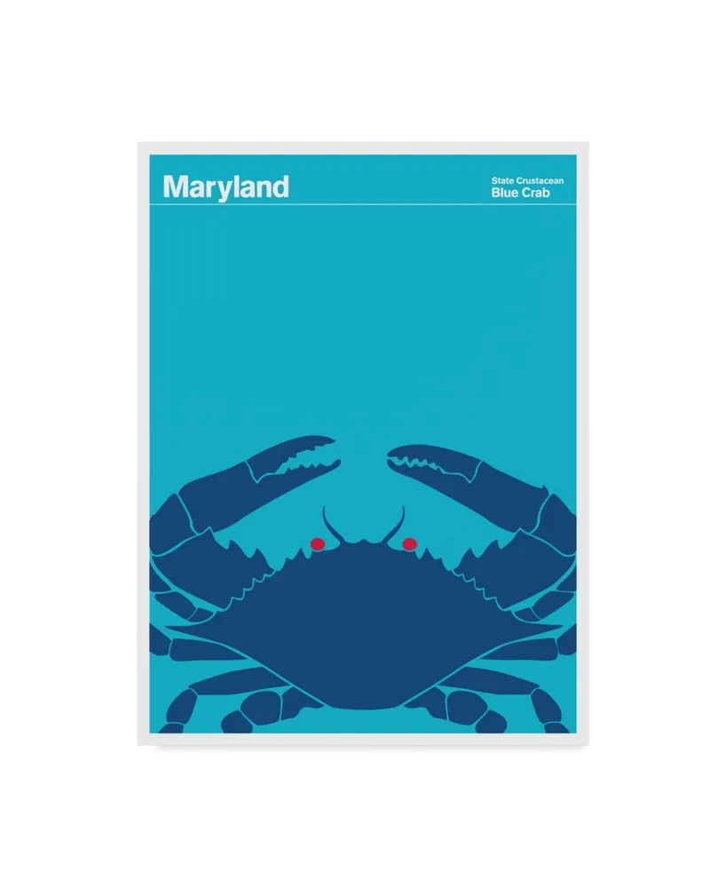 Print Collection - Artist 'Blue Crab Maryland' Canvas Art - 14" x 19"