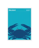 Print Collection - Artist 'Blue Crab Maryland' Canvas Art - 14" x 19"