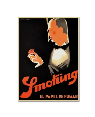 Vintage Apple Collection 'Art Deco Smoking' Canvas Art - 35" x 47"