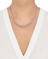 Arabella Cubic Zirconia Graduated 17" Necklace in Sterling Silver, Created for Macy's