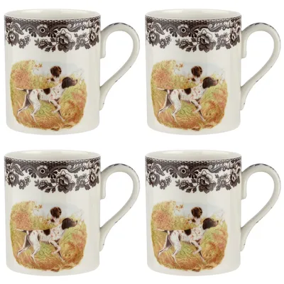 Spode Woodland Pointer Mug Set/4