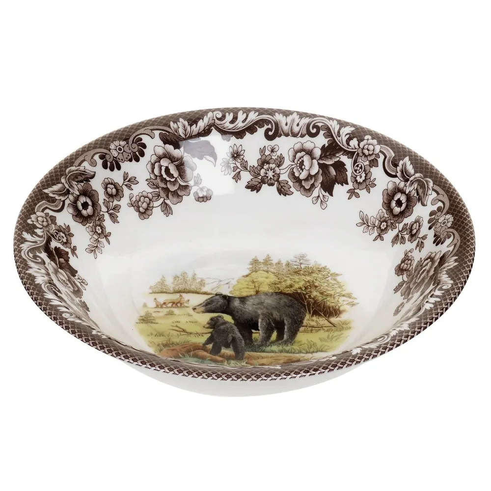 Spode Woodland Black Bear Ascot Cereal Bowl