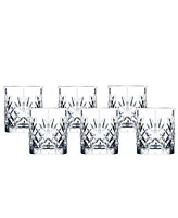 Lorren Home Trends Melodia Crystal Double Old fashioned Glasses, Set of 6