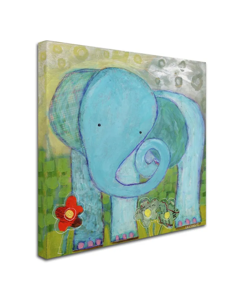 Wyanne 'All Is Well Elephant' Canvas Art - 14" x 14"