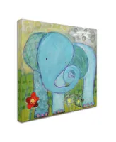 Wyanne 'All Is Well Elephant' Canvas Art - 14" x 14"