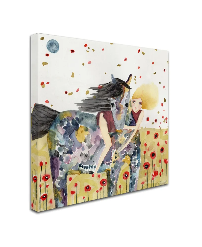 Wyanne 'Wind In The Poppy Field' Canvas Art - 18" x 18"