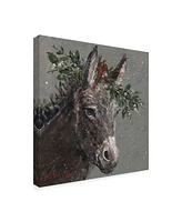 Mary Miller Veazie 'Mary Beth The Christmas Donkey' Canvas Art - 35" x 35"