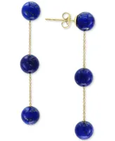 Effy Lapis Lazuli (6mm) Triple Drop Earrings in 14k Gold