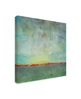 Jean Plout 'Abstract Sunrise Landscape' Canvas Art - 18" x 18"