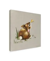 Peggy Harris 'Tiny Bunny' Canvas Art - 24" x 24"