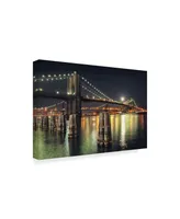 Natalie Mikaels 'Moon Over Brooklyn' Canvas Art - 24" x 16"