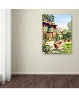 The Macneil Studio 'Chicken And Hens' Canvas Art - 24" x 32"