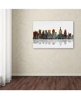 Marlene Watson 'Philadelphia Pennsylvania Skyline' Canvas Art - 22" x 32"