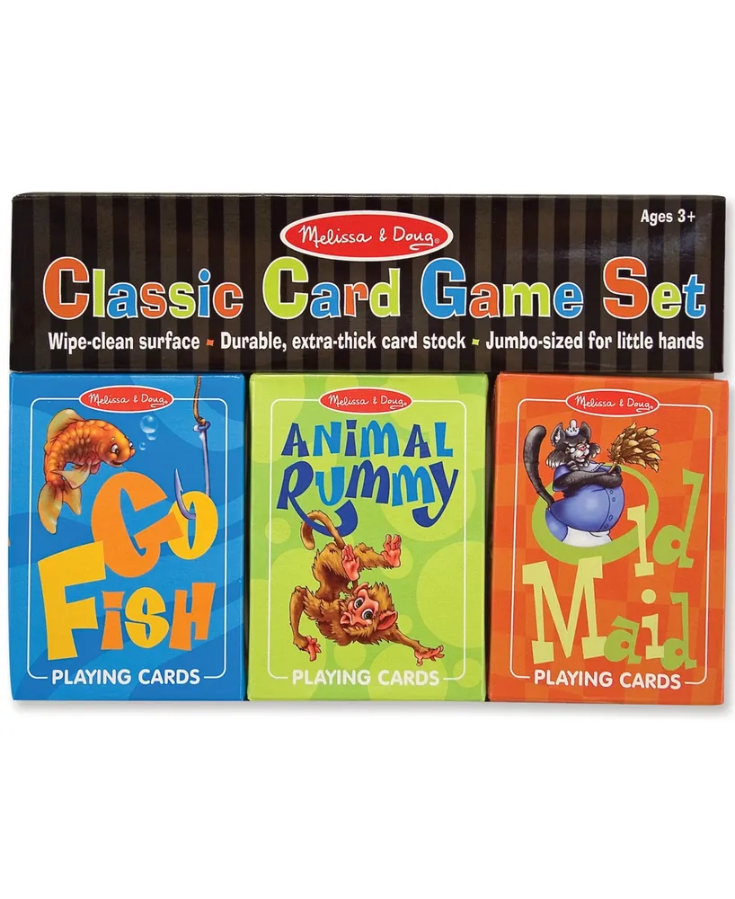 Melissa & Doug Classic Card Games Set - Old Maid, Go Fish, Rummy