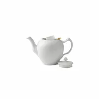 Royal Copenhagen White Fluted Half Lace Tea Pot