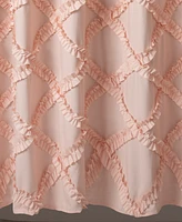 Lush Decor Ruffle Diamond Shower Curtain, 72" x