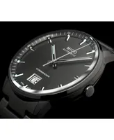 Mido Men's Swiss Automatic Commander Big Date Black Pvd Stainless Steel Bracelet Watch 42mm