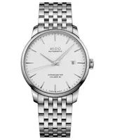 Mido Men's Swiss Automatic Baroncelli Stainless Steel Bracelet Watch 40mm