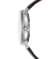 Mido Men's Swiss Automatic Baroncelli Brown Leather Strap Watch 40mm
