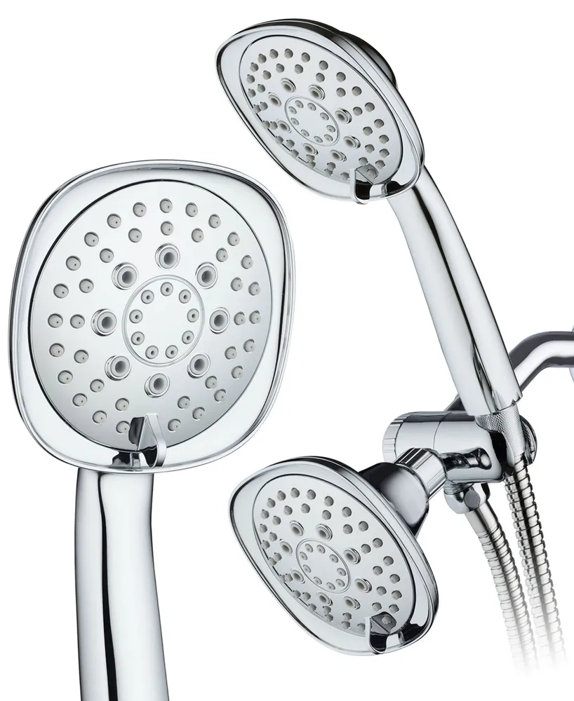 AquaDance 4 Inch Premium High Pressure Shower Head with 6 Settings