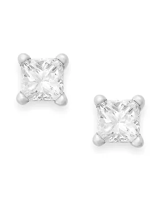 Princess-Cut Diamond Stud Earrings in 10k Yellow or White Gold (1/4 ct. t.w.)