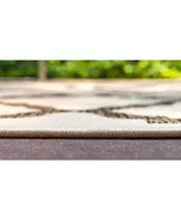 Bayshore Home Outdoor Pashio Pas5 Beige 5' 3" x 8' Area Rug