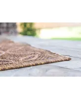 Bayshore Home Outdoor Pashio Pas6 Light Brown 5' 3" x 8' Area Rug