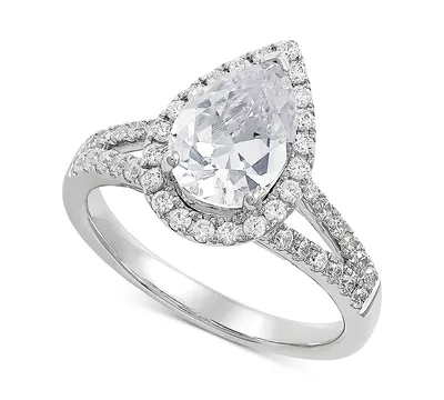Grown With Love Igi Certified Lab Diamond Pear Engagement Ring (2 ct. t.w.) 14k White Gold