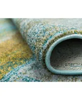 Global Rug Design Adah Ada2 Turquoise Area Rug Collection