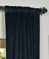 Half Price Drapes Midnight Blue Signature Velvet Blackout Curtain