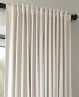 Half Price Drapes Ivory Signature Extra Wide Velvet Blackout Curtain