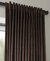 Half Price Drapes Java Signature Extra Wide Velvet Blackout Curtain