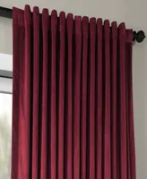 Half Price Drapes Burgundy Signature Extra Wide Velvet Blackout Curtain