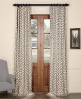 Half Price Drapes Martinique Taupe Geometric Printed Cotton Room Darkening Curtain